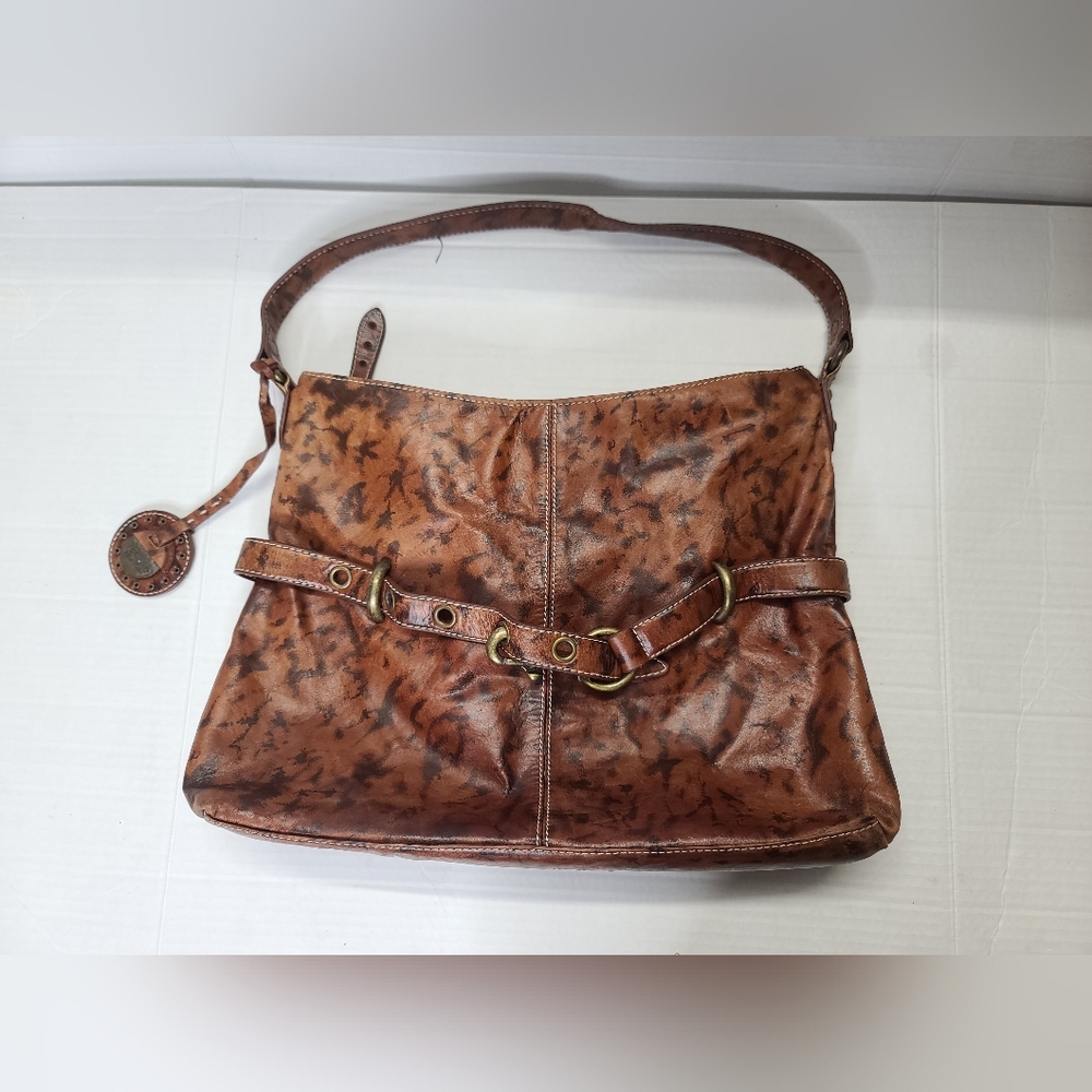 Perlina New York Verigated Leather Handbag